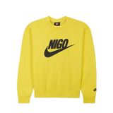 Nike x Nigo Fleece Crew Neck Sweatshirt Yellow