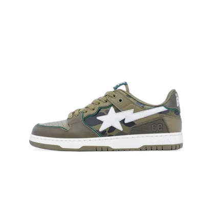 A Bathing Ape Sk8 Sta Olive Drab Green Camo