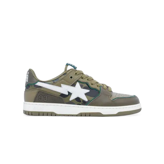 A Bathing Ape Sk8 Sta Olive Drab Green Camo