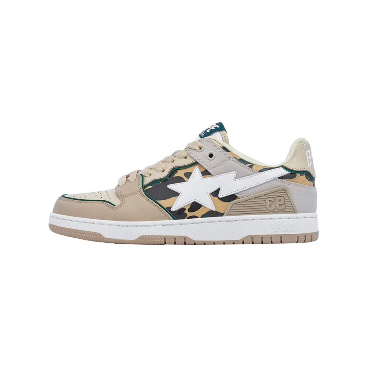 A Bathing Ape Sk8 Sta Beige Yellow Camo