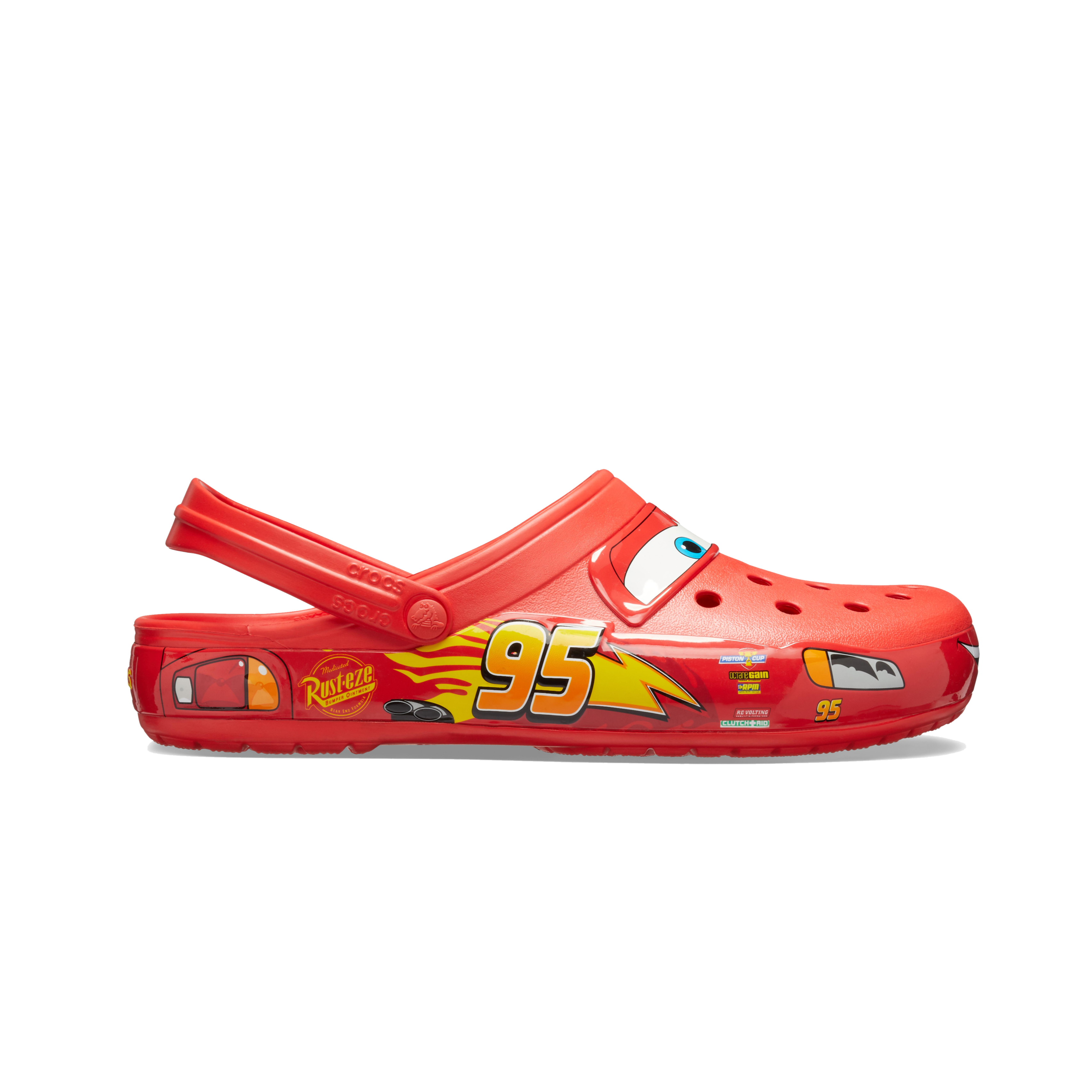 Crocs Classic Clog Lightning McQueen – limited edition Crocs shoes, Disney Pixar Cars collaboration, red Lightning McQueen design, comfortable slip-on clogs for kids and adults