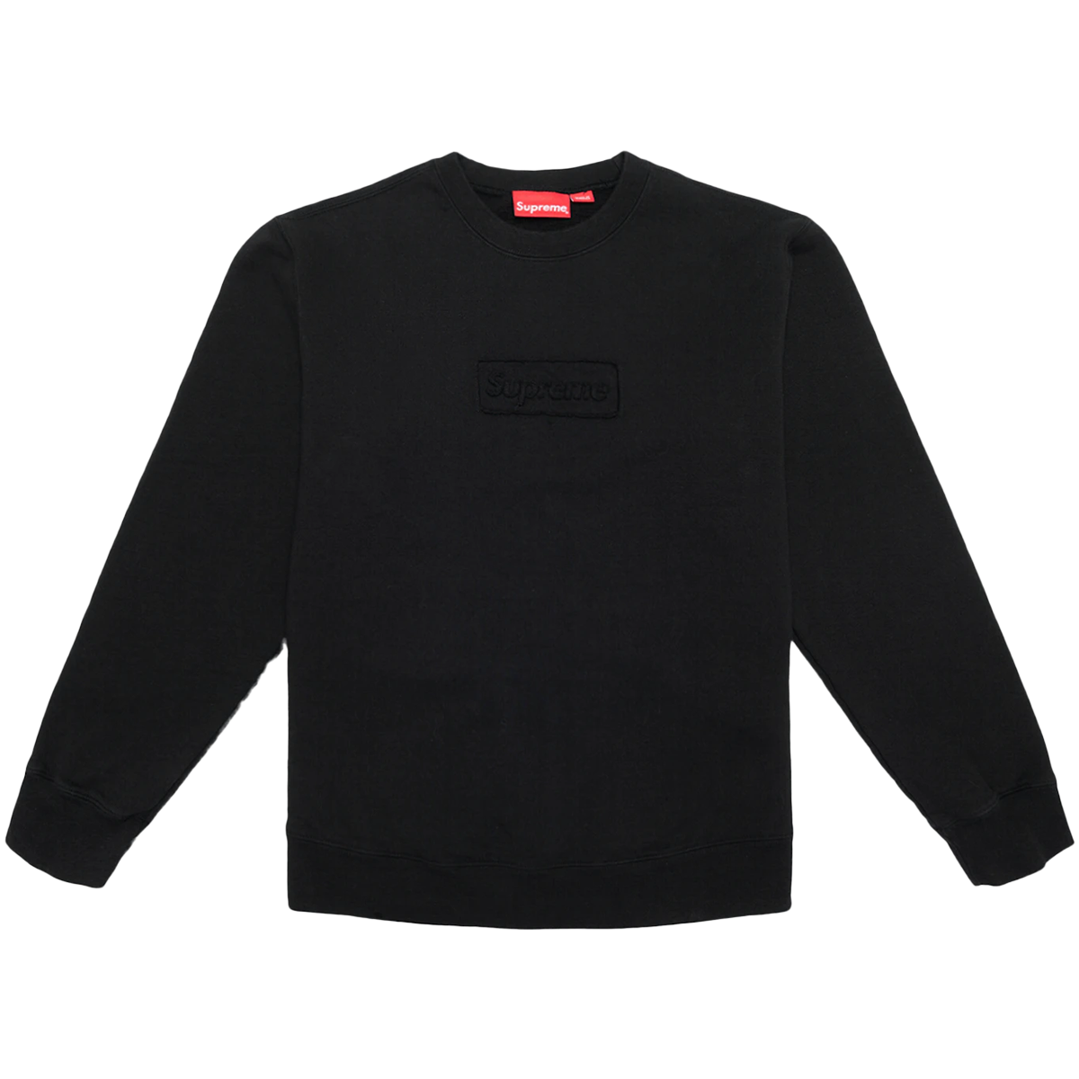 Supreme Cutout Logo Crewneck Black