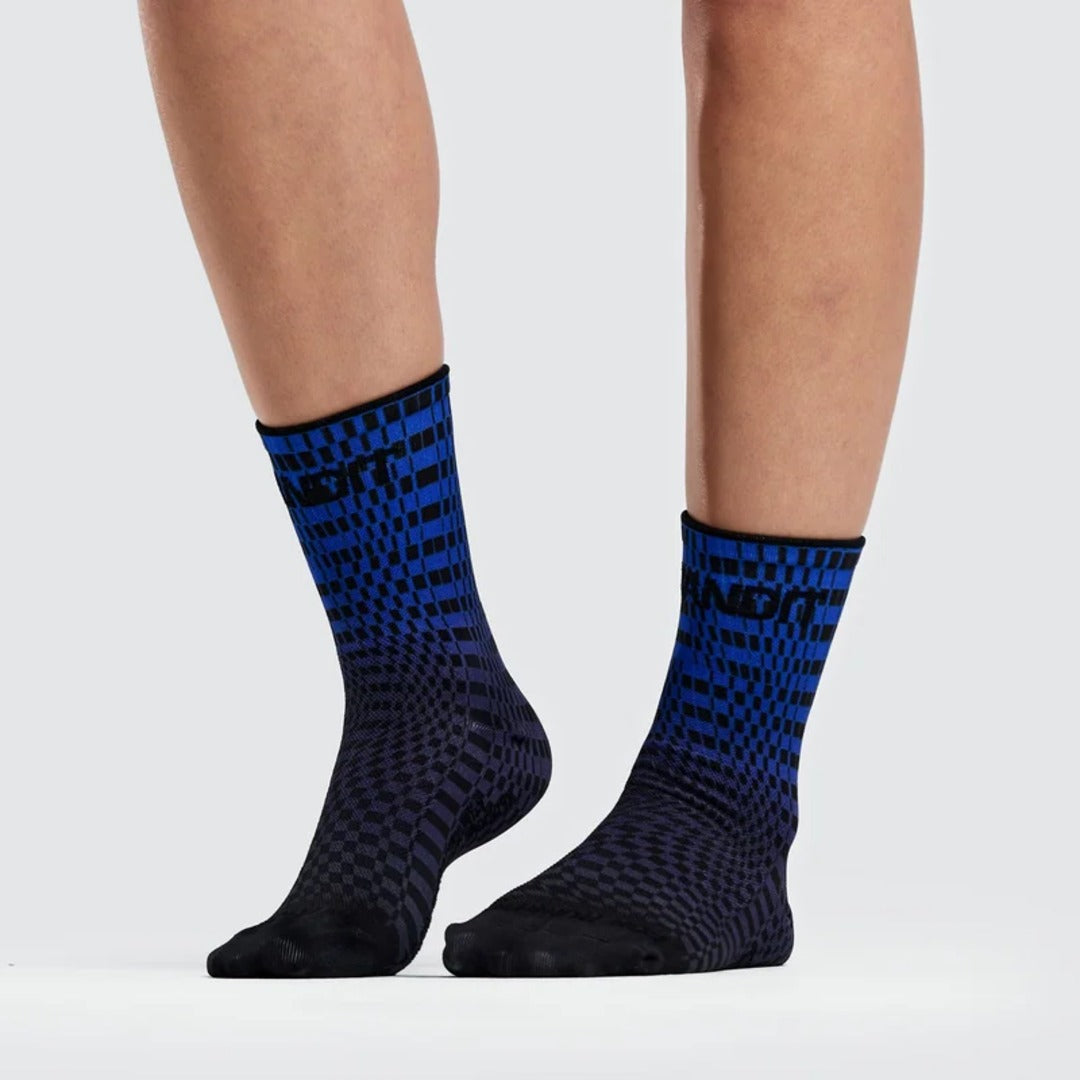 Bandit Lite Run Quarter Sock Bauhaus Blue – detail