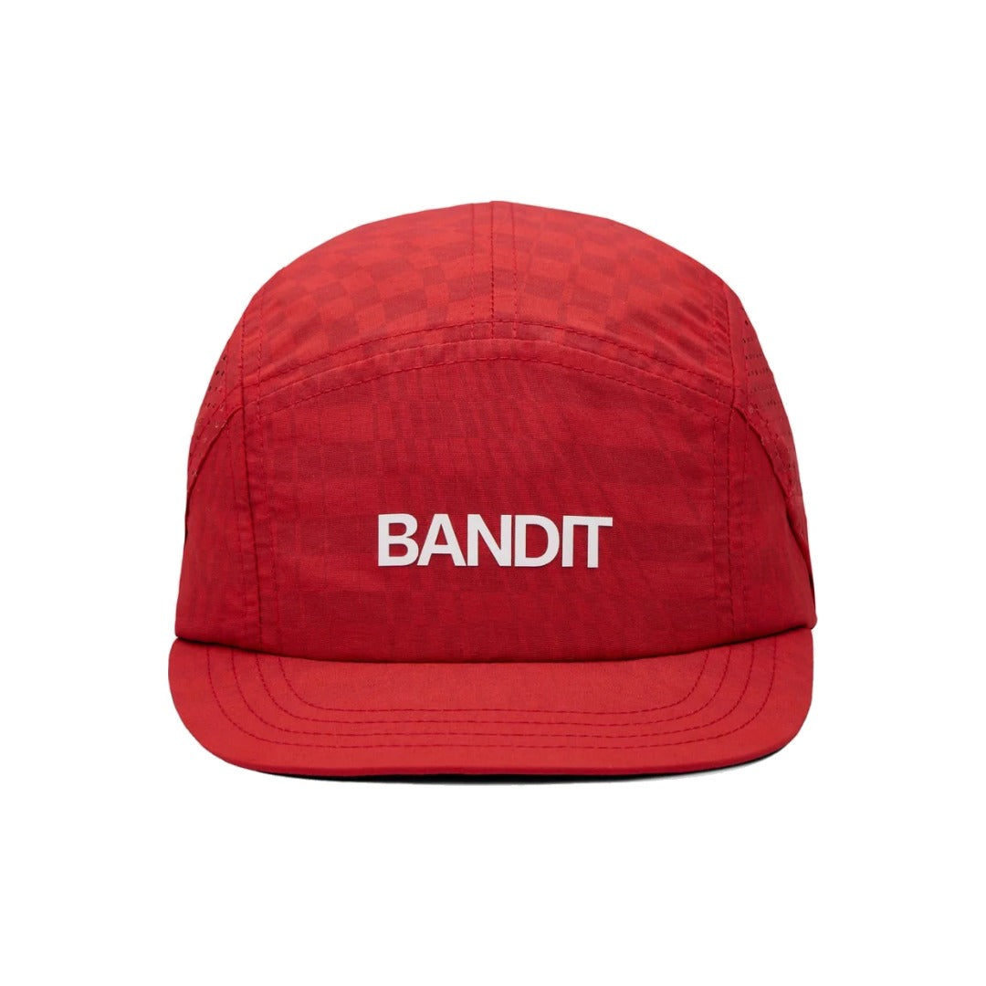 Bandit Nylon Run Hat with Sunglasses Holder Oxide Red / Signal Red – front