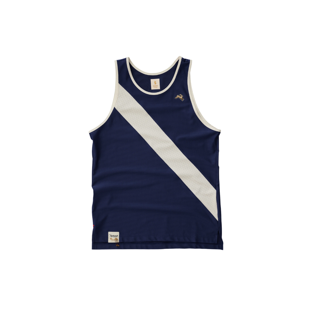 Tracksmith Women's Van Cortlandt Singlet in Navy and Ivory