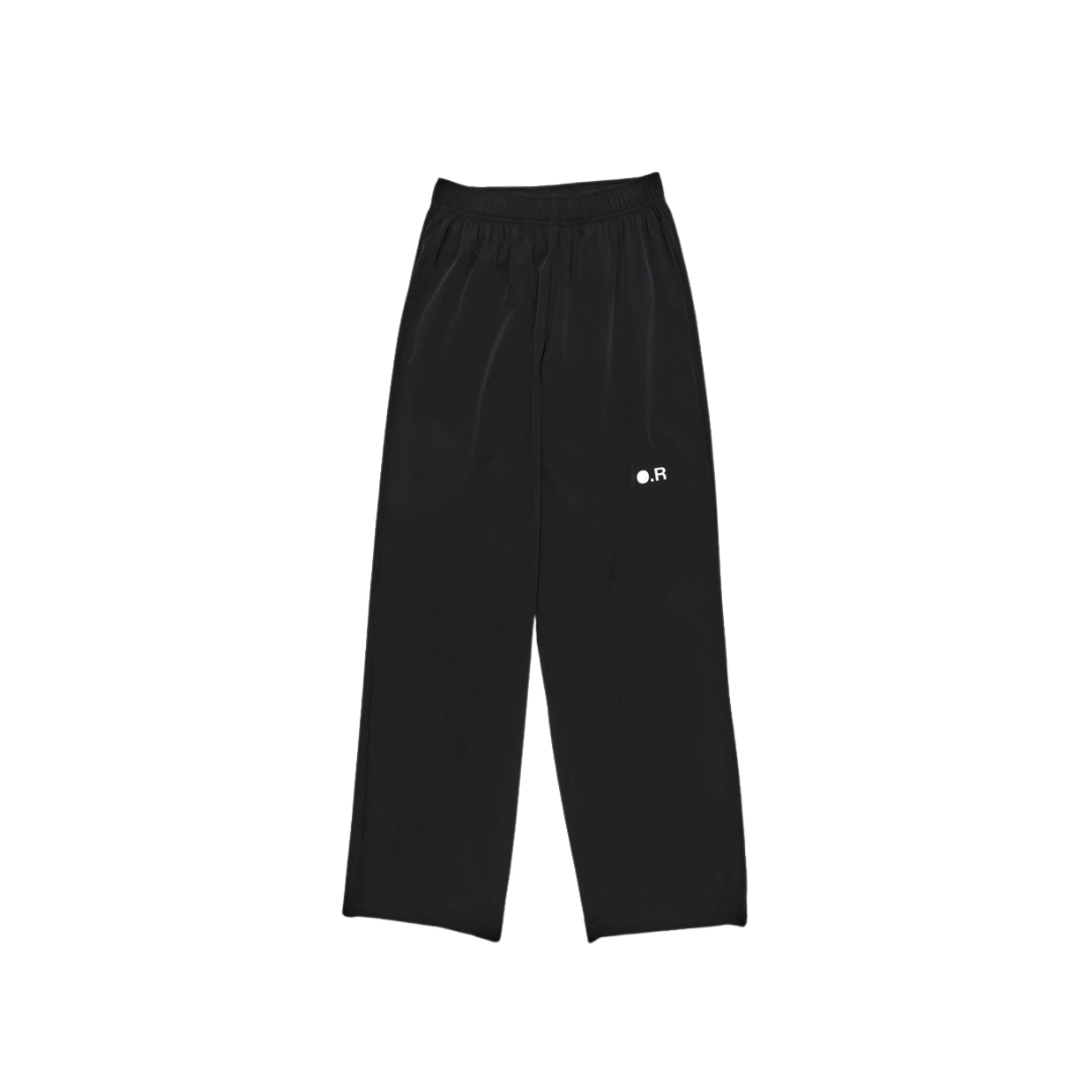Optimistic Runners Wide Pants in Black with Reflective Details