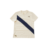Tracksmith W Van Cortlandt Tee - Ivory/Navy