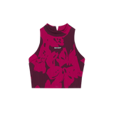 Bandit W Cadence Printed Mockneck Race Crop Printed Fig/Berry