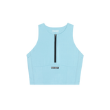 Bandit W Gridlock VNeck Crop Vintage Blue