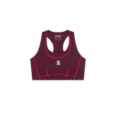 Bandit W Stamina Scoop Neck Run Bra with Contrast Stitching Fig/Intense Red