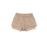 Optimistic Runners Glossy Ripstop Shorts Beige