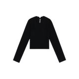 Bandit W Seamless Crop LS Tee Black