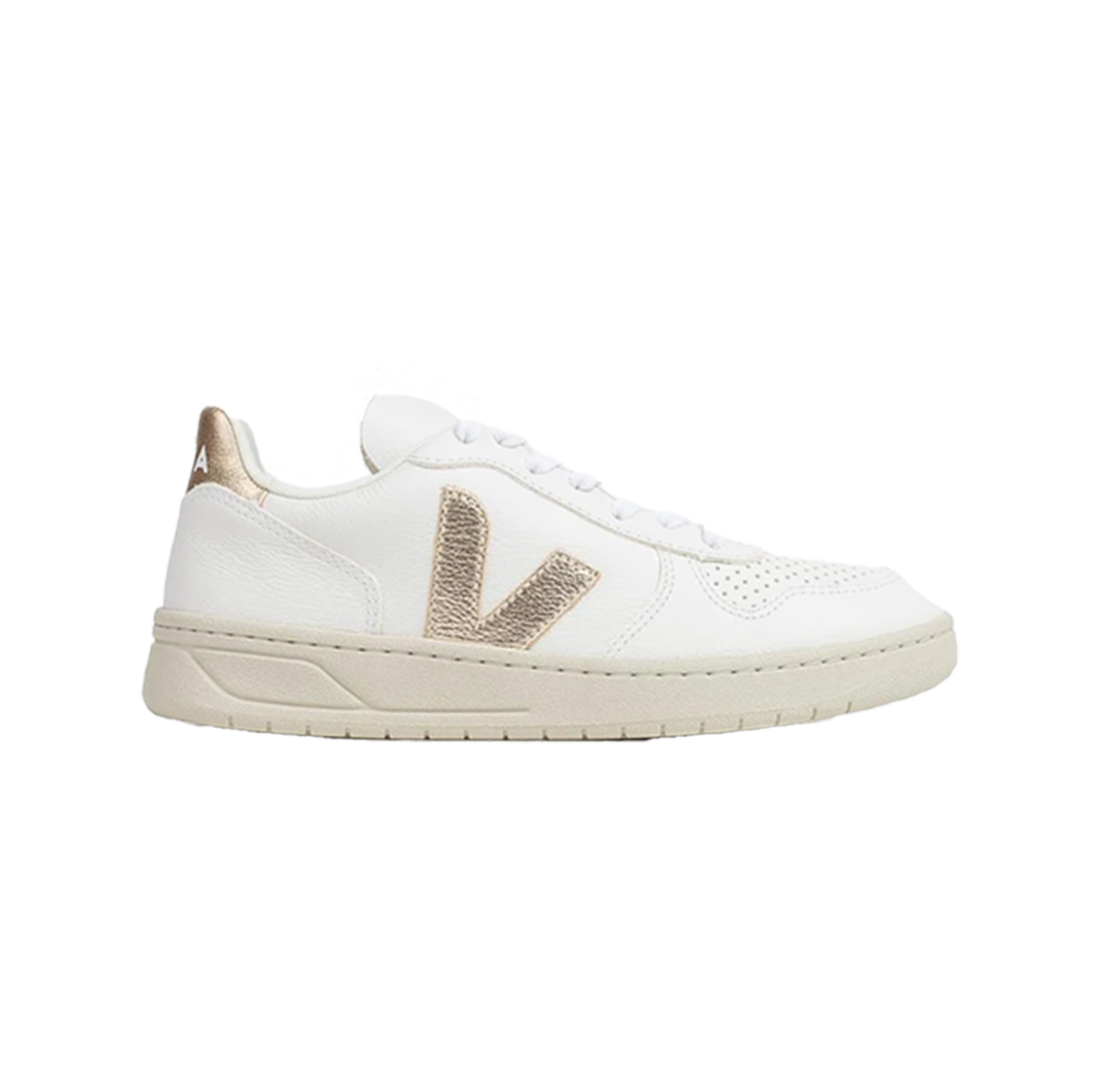 Veja V-10 Leather White Platine