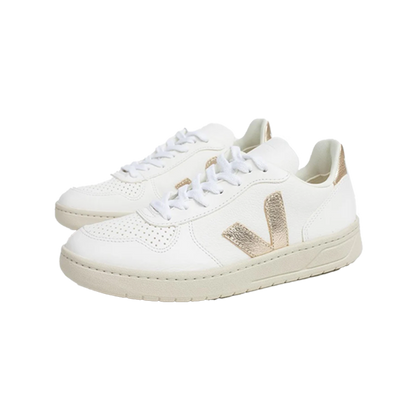 Veja V-10 Leather White Platine