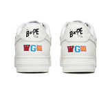 A Bathing Ape Bape Sta Low Shark Pack White