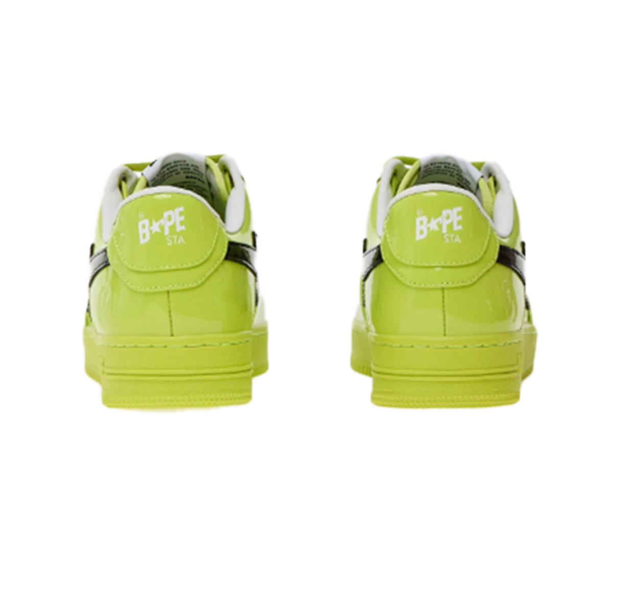 A Bathing Ape Bape Sta #2 Yellow Patent