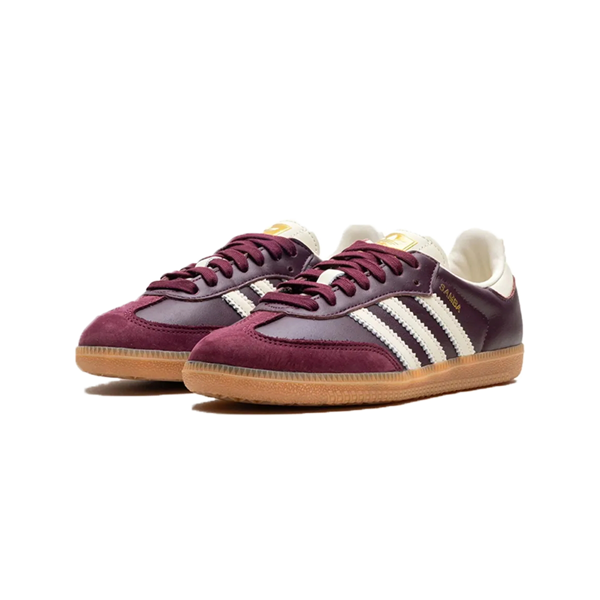 Adidas Samba OG Maroon Gold Metallic