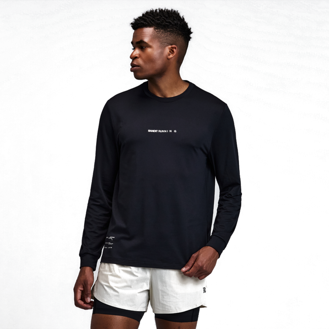 Bandit Micromesh Long Sleeve Tee Black – view 2