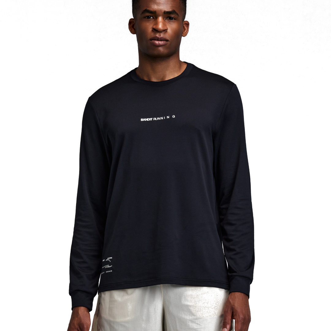 Bandit Micromesh Long Sleeve Tee Black – view 3