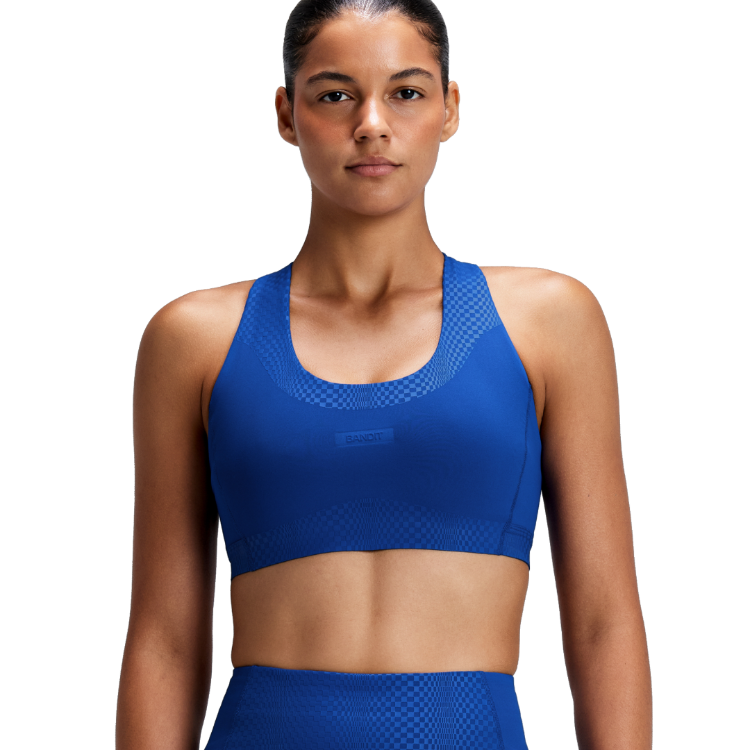 Bandit Women's Vanisher Threshold Run Bra Bauhaus Blue – view 3