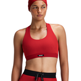 Bandit Women's Striped Cadence T-Back Run Bra Oxide Red – view 3