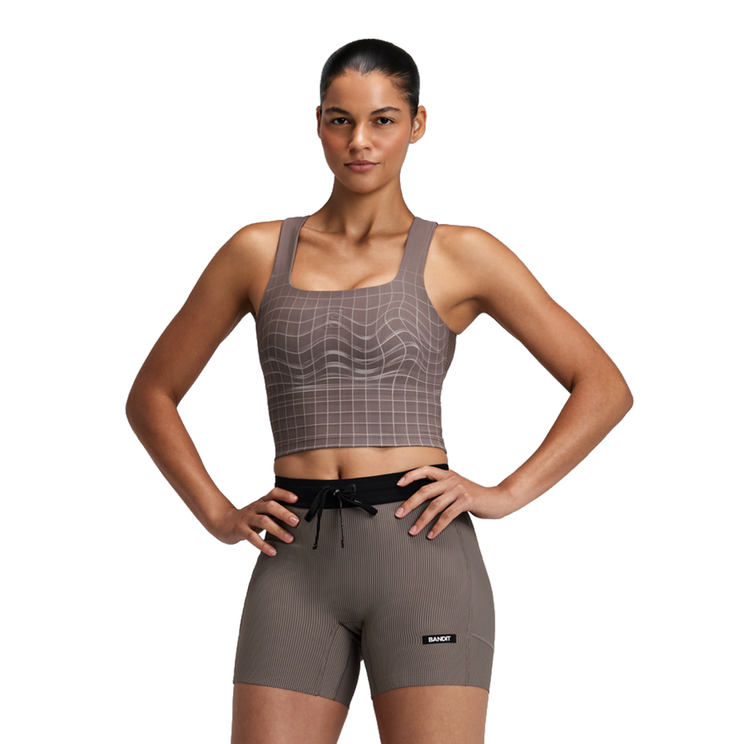 Bandit Women's Vanisher Square Neck Race Crop Cocoa – view 2