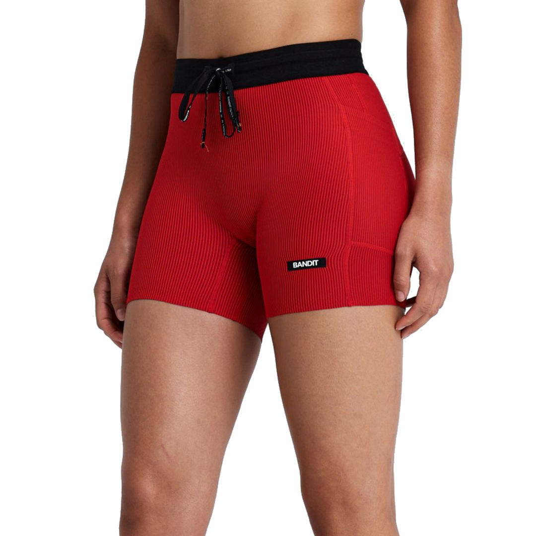 Bandit Women's Striped Cadence 5in Compression Shorts Oxide Red – view 2