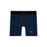 Bandit Women's Striped Cadence 5in Compression Shorts Black Bauhaus Blue