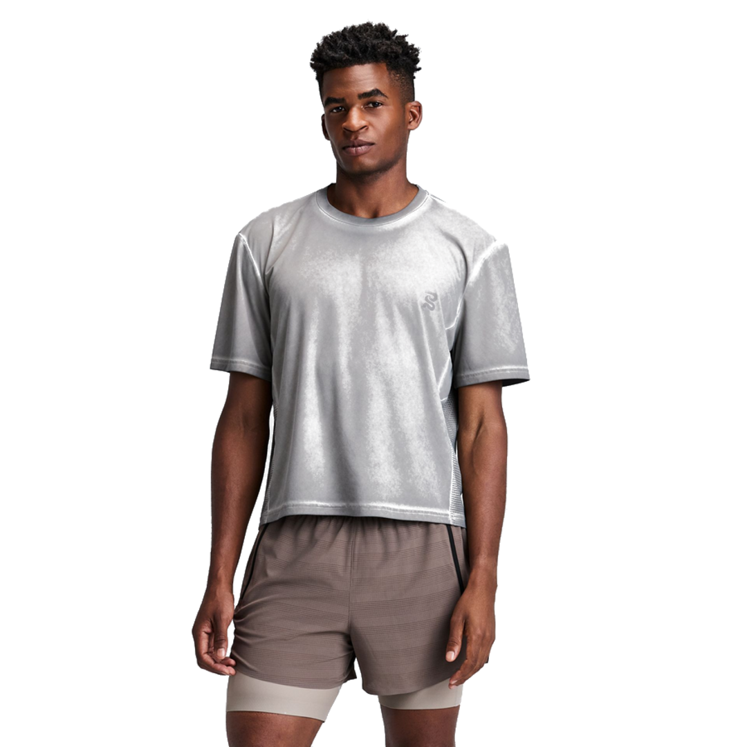 Bandit Men's FrioSoft Perforated Box Tee Concrete Taupe – view 2
