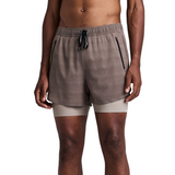 Bandit Men's CoolGrid 2-in-1 Run Shorts Cocoa – view 2