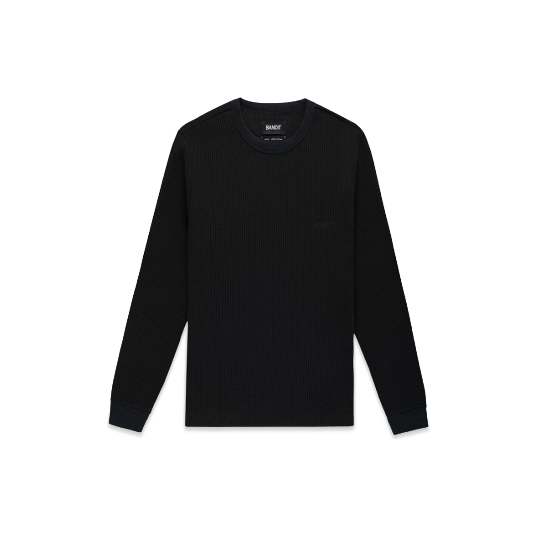 Bandit Men's Polartec Waffle Long Sleeve Black