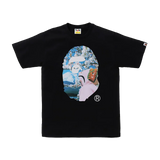 BAPE Sakura Ape Head Photo I Tee Black