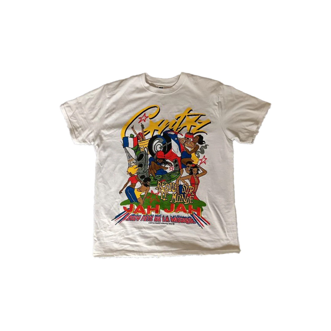 Corteiz Tee Music Festival Edition – limited edition Corteiz t-shirt, Fête de la Musique graphic tee, casual streetwear top, music festival inspired design