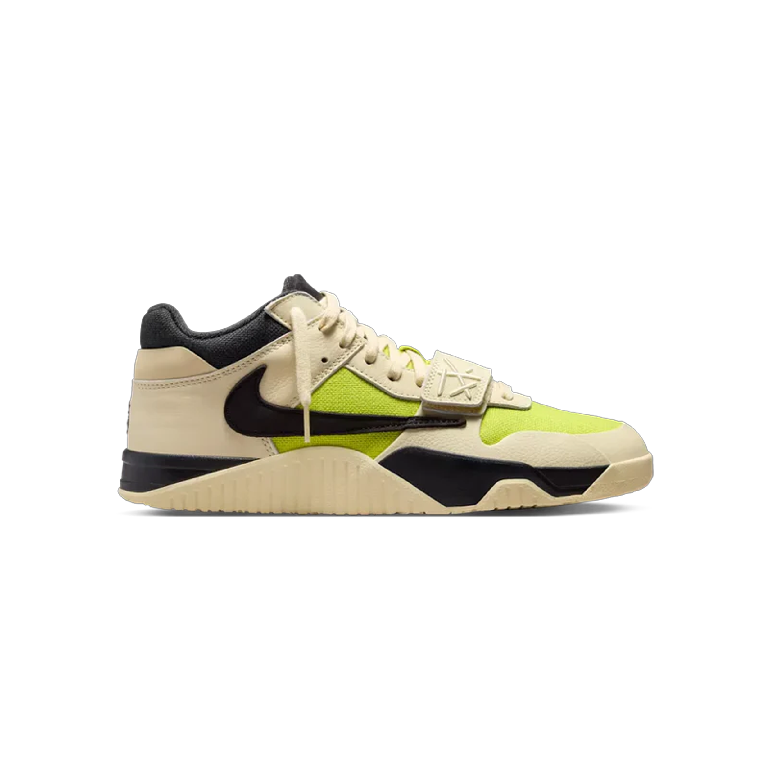 Jordan Jumpman Jack TR Travis Scott Bright Cactus – limited edition Nike basketball sneakers, Travis Scott collaboration, bright green and black colorway, retro streetwear design