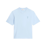 Ami Paris Small Ami De Coeur T-shirt Light Blue