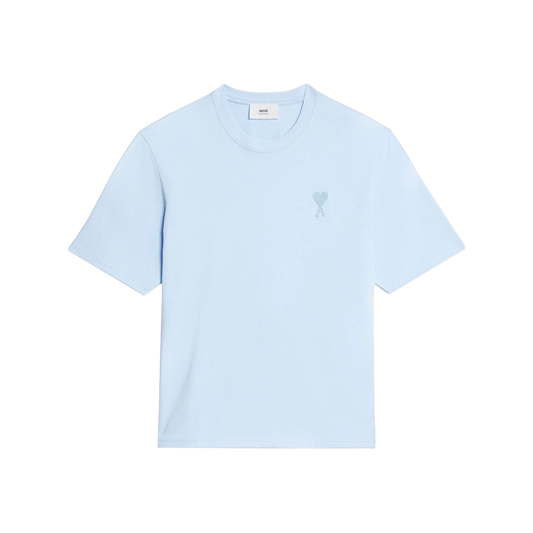 Ami Paris Small Ami De Coeur T-shirt Light Blue