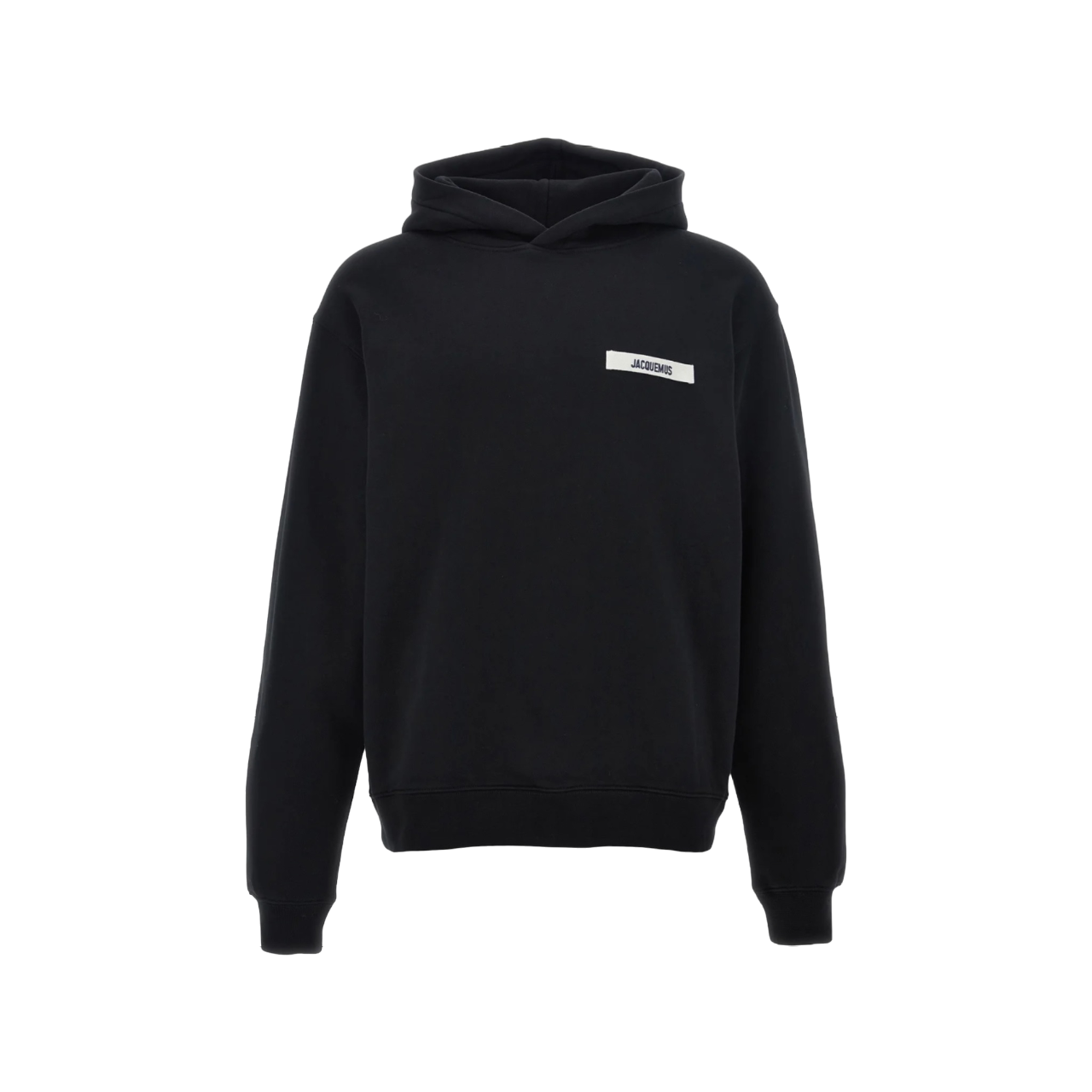 Jacquemus Typo Drawstring Black Hoodie