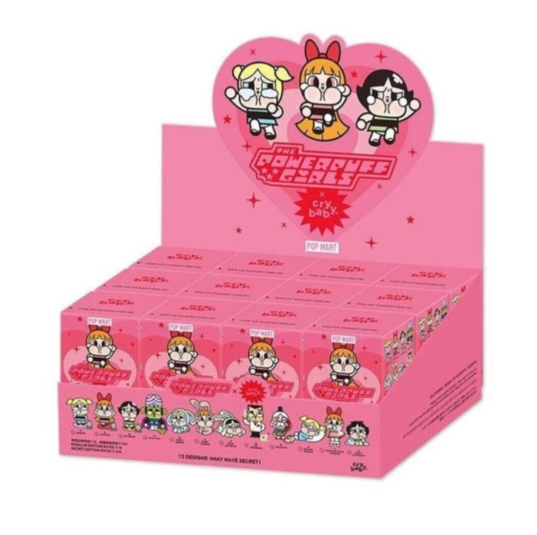 Pop Mart Labubu CryBaby x Powerpuff Girls Vinyl Figures – collectible blind box toys, Pop Mart collaboration with Powerpuff Girls, limited edition designer art toys, Labubu CryBaby series