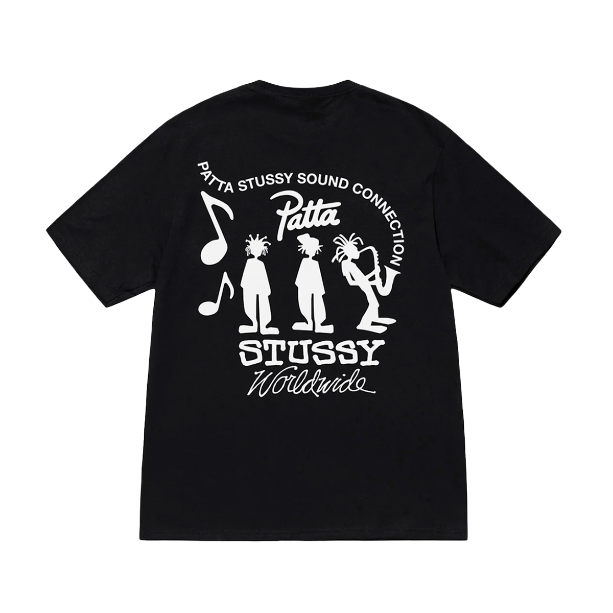 Stussy x Patta Sound Connection Tee Black