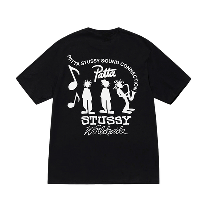 Stussy x Patta Sound Connection Tee Black