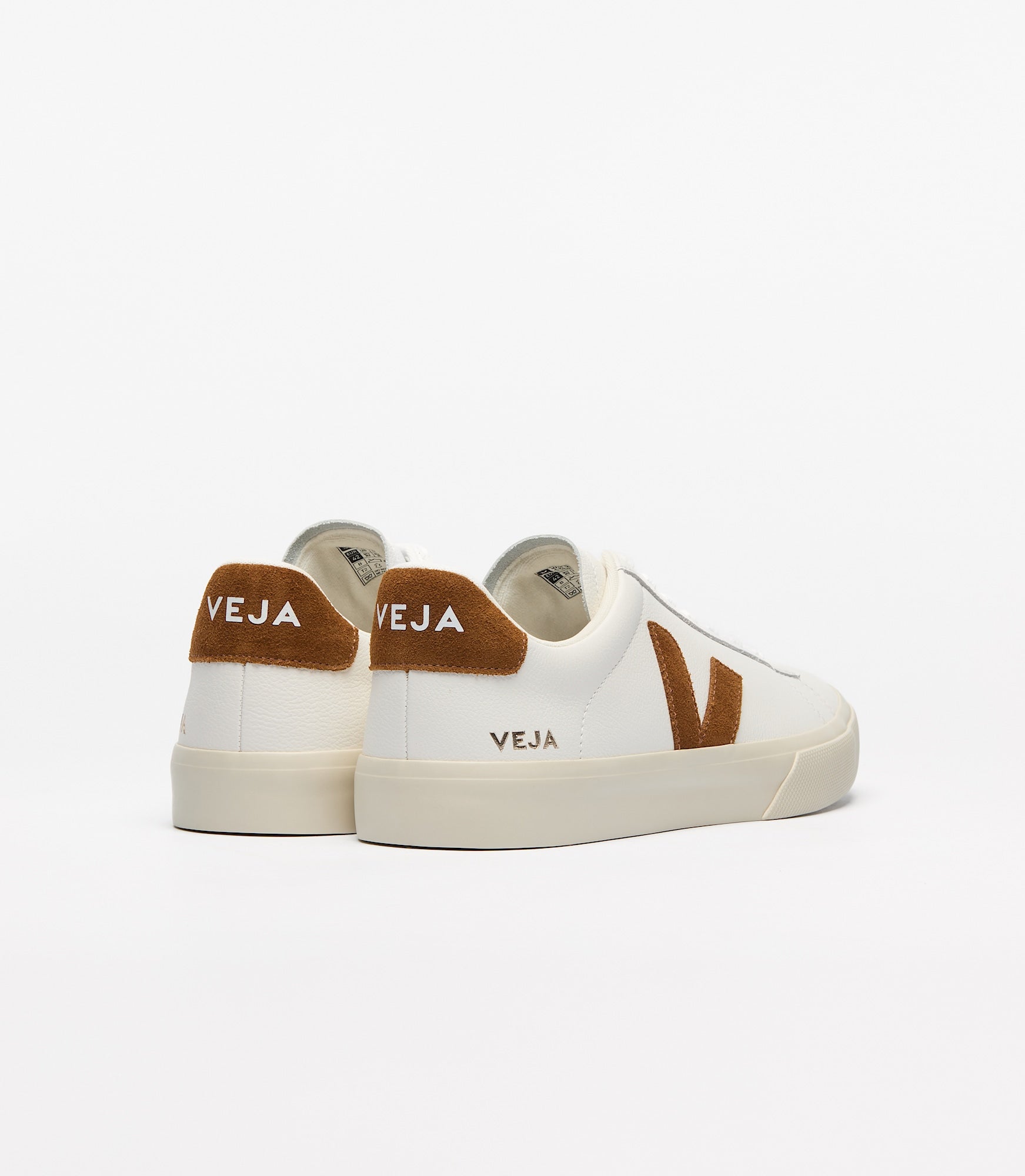 Veja Campo Leather White Cognac – image 3